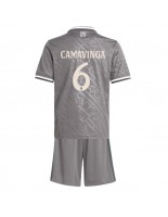 Real Madrid Eduardo Camavinga #6 Kolmaspaita Lasten 2024-25 Lyhythihainen (+ shortsit)